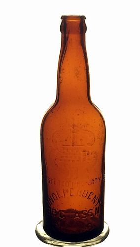 1905 Independent Brewing Ass'n Beer 12oz Embossed Bottle Chicago Illinois