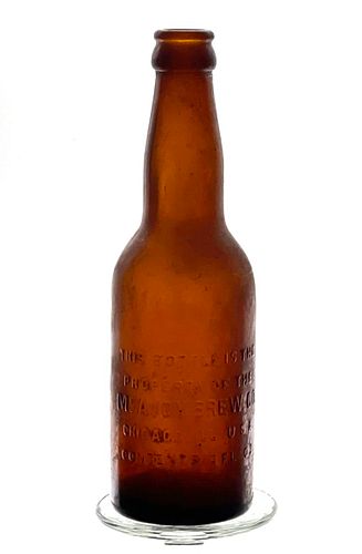 1916 McAvoy Brewing Co. Beer No Ref. Embossed Bottle Chicago Illinois
