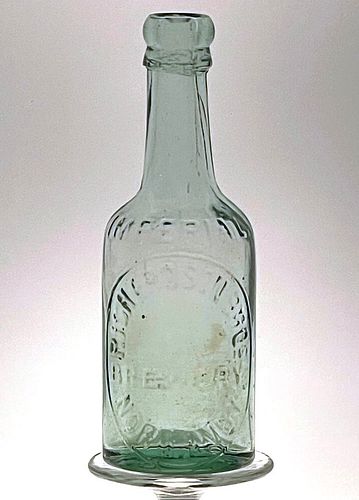 1900 Richardson Bros. Brewery Imperial Beer Normany England 10oz Embossed Bottle Chicago Illinois