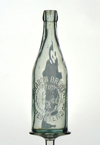 1898 Monarch Brewery United Breweries 12oz Embossed Bottle Chicago Illinois