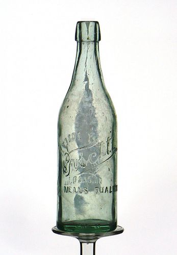 1896 Ernst Tosetti Brewing Co. Beer Embossed Bottle Chicago Illinois