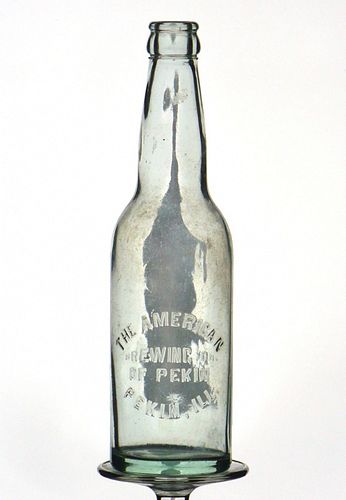 1910 American Brewing Co. Beer 12oz Embossed Bottle Pekin Illinois