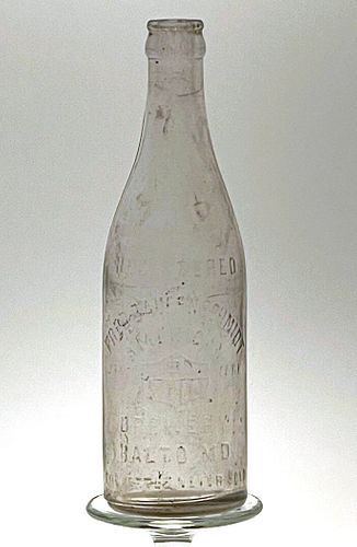 1909 Fred Bauernschmidt Beer Embossed Bottle Baltimore Maryland