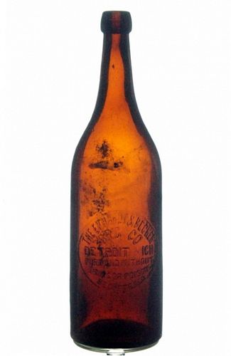 1905 Ekhardt & Becker Brewing Co. Beer 32oz One Quart Embossed Bottle Detroit Michigan