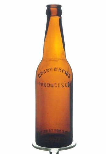 1920 Grand Rapids Products Co. Malt Beverage 12oz Embossed Bottle Grand Rapids Michigan