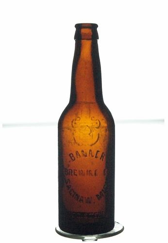 1906 Banner Brewing Co. Beer 12oz Embossed Bottle Saginaw Michigan