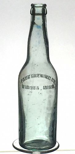 1910 Park Brewing Co. Beer 12oz Embossed Bottle Winona Minnesota