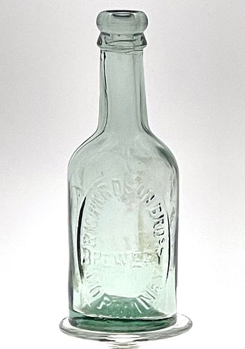 1900 Richardson Bros. Brewery Beer Normany England 10oz Embossed Bottle 