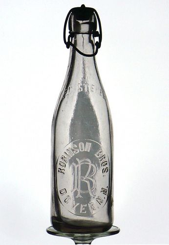 1900 Robinson Bros. Beer 12oz Embossed Bottle Dover New Hampshire