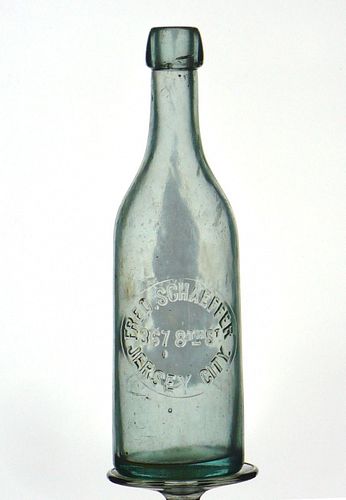 1898 Fred. Schaeffer Beer No Ref. Embossed Bottle Jersey City New Jersey