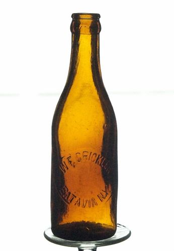 1904 William F. Crickler (Embossed Bottler) Beer 7oz Embossed Bottle Batavia New York