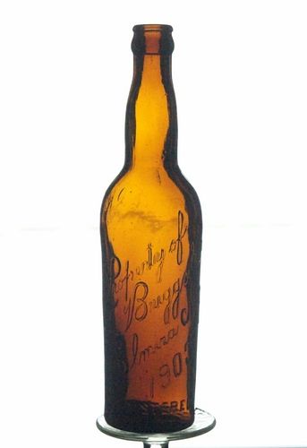 1903 T. Briggs & Co. Beer "1903" 12oz Embossed Bottle Elmira New York