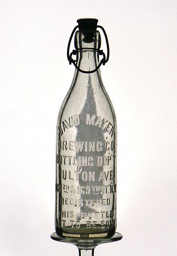 1895 David Mayer Brewing Co. Beer 12oz Embossed Bottle New York New York