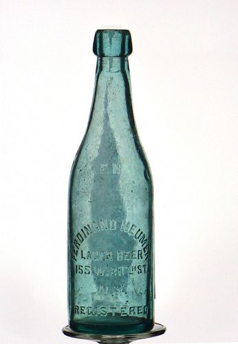 1899 Ferdinand Neumer (Ehret) Beer No Ref. Embossed Bottle New York New York