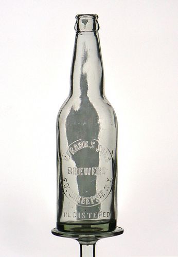1903 V. Frank’s Sons Beer 12oz Embossed Bottle Poughkeepsie New York