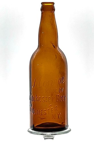 1905 Monroe Beer 14oz Embossed Bottle Rochester New York