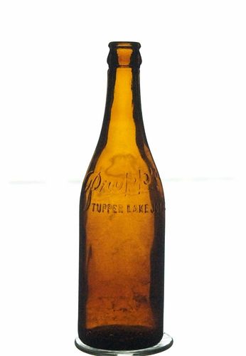 1900 Peter Propp (Embossed Bottler for Congress and National Breweries) Beer 12oz Embossed Bottle Tupper Lake Junction New York