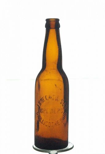 1900 Jacob Knecht & Son Scioto Brewery Beer 12oz Embossed Bottle Chillicothe Ohio