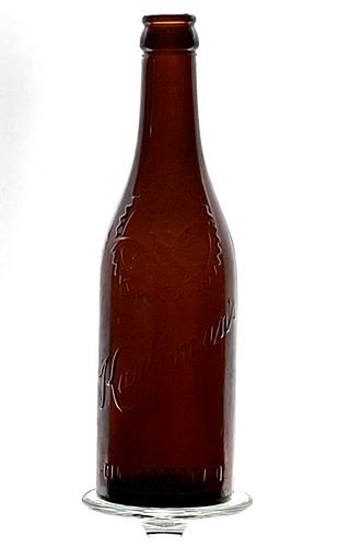 1904 John Kauffmann Brewing Co. Beer 12oz Embossed Bottle Cincinnati Ohio