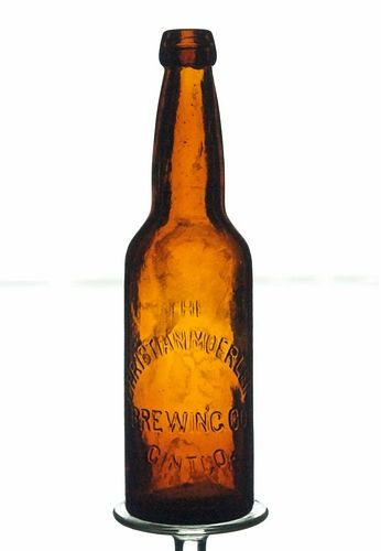 1898 Christian Moerlein Brewing Co. Beer 12oz Embossed Bottle Cincinnati Ohio