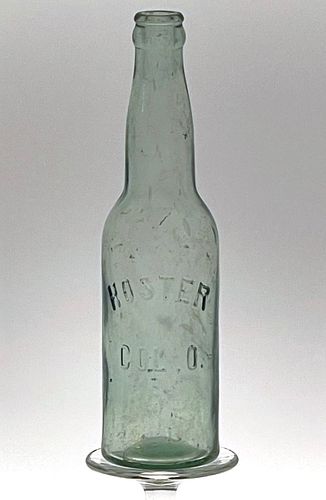 1910 Hoster&#39;s Beer 12oz Embossed Bottle Columbus Ohio