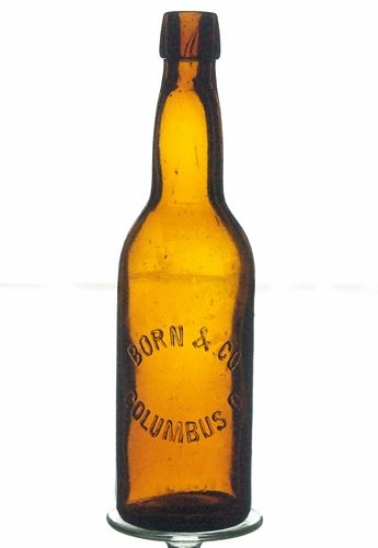 1903 Born & Co. Capital Brewery Beer No Ref. Embossed Bottle Columbus Ohio