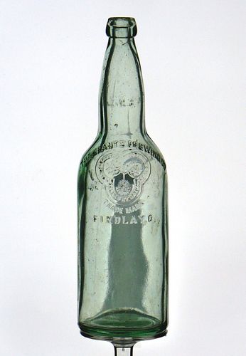 1898 Krantz Brewing Corp. Beer 22oz Embossed Bottle Findlay Ohio