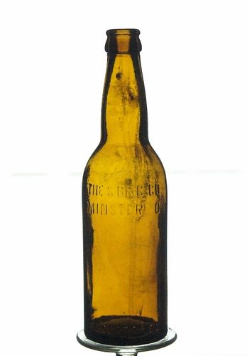 1905 Star Brewing Co. Beer Embossed Bottle Minster Ohio