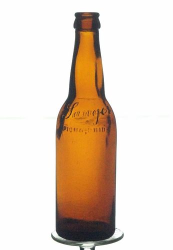 1910 Lange Brewing Co. Beer 12oz Embossed Bottle Piqua Ohio