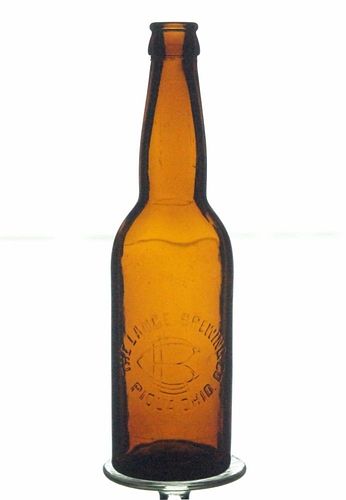 1905 Lange Brewing Co. Beer 12oz Embossed Bottle Piqua Ohio