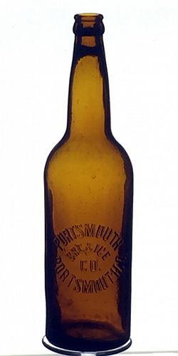 1910 Portsmouth Brewing and Ice Co. Beer 24oz Embossed Bottle Portsmouth Ohio