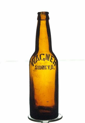 1910 John Wagner Sons Brewing Co. Beer 12oz Embossed Bottle Sidney Ohio