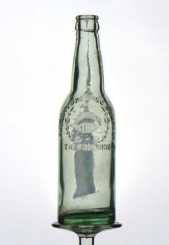 1911 City Brewing Co. Preferred Stock Beer Embossed Bottle Toledo Ohio