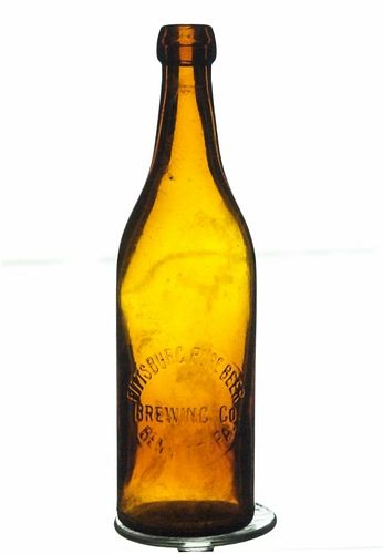 1898 American Brewing Co. Pittsburgh Pure Beer No Ref. Embossed Bottle Bennett Pennsylvania