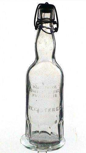 1895 Harrisburg Bottling Works (Brewery Agent) Beer 12oz Embossed Bottle Harrisburg Pennsylvania