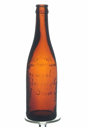 1904 Crescent Brewing Co. Beer 12oz Embossed Bottle Irwin Pennsylvania
