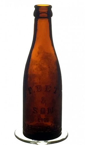1895 John F. Betz & Son Ltd. Beer 7oz Embossed Bottle Philadelphia Pennsylvania