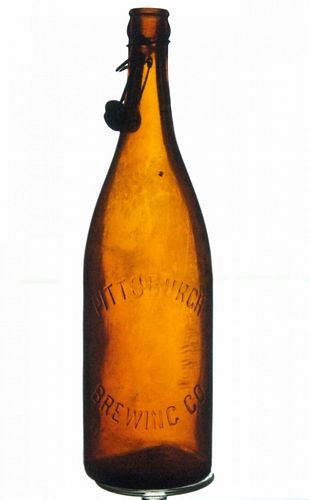 1915 Pittsburg Brewing Co. Ober Bros. Brewery Beer 24oz Embossed Bottle Pittsburgh Pennsylvania