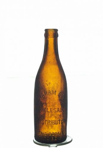 1900 Robert Graham (American Brewery of Rochester NY) Beer 12oz Embossed Bottle Charleston South Carolina