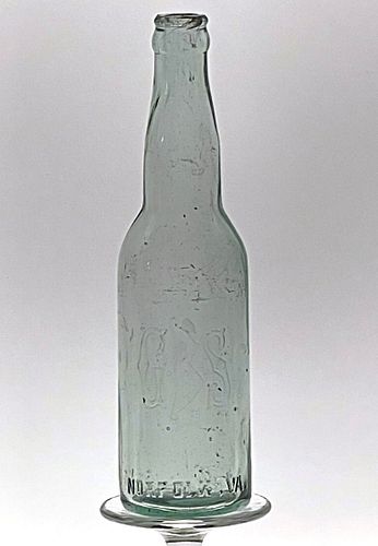 1916 Gottlieb Bauernschmidt Strauss Beer 12oz Embossed Bottle Norfolk Virginia
