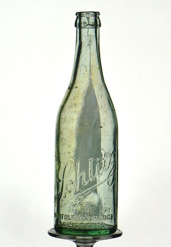 1900 Jos. Schlitz Brewing Co. Beer 12oz Embossed Bottle Norfolk Virginia