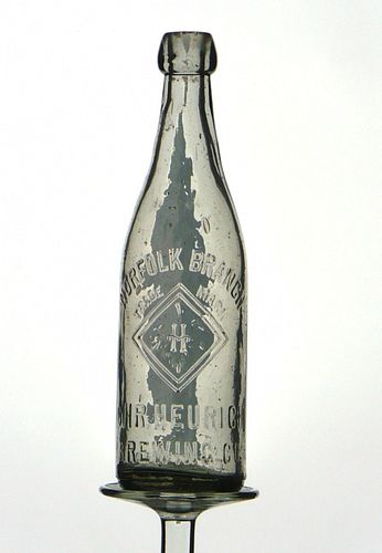 1895 Chr. Heurich Brewing Company Beer 12oz Embossed Bottle Norfolk Virginia
