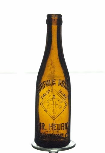1905 Ch. Heurich Brewing Co. Beer 12oz Embossed Bottle Norfolk Virginia