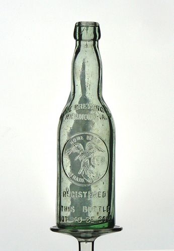 1901 Home Brewing Company Beer No Ref. Embossed Bottle Richmond Virginia
