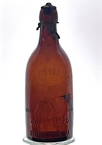 1893 Peter Stumpf Home Brewing Co.Beer Embossed Bottle Richmond Virginia
