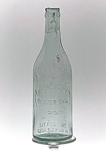 1908 Louis Ziegler Brewery Beer 12oz Embossed Bottle Beaver Dam Wisconsin