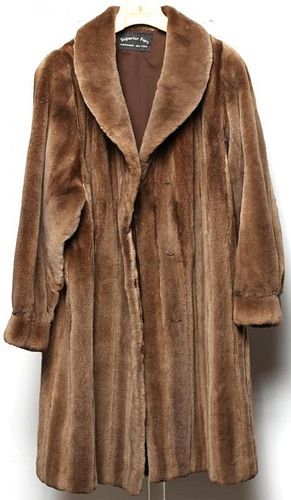 Woman's Sheer Let-Out Mink Coat