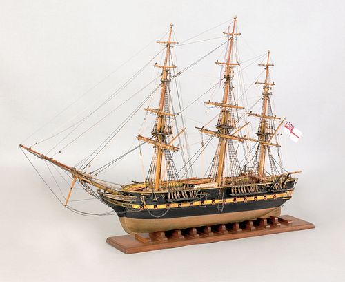 Ship model of the British frigate class warship "L