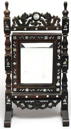 Chinese Mother-of-Pearl-Inlaid Vanity Mirror