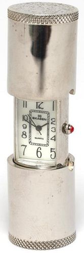 Vintage Skagen Quartz "Lipstick Tube" Travel Clock